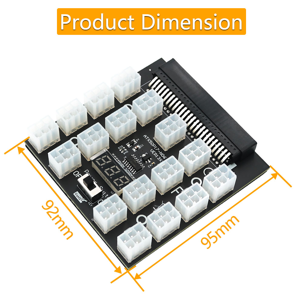 Pci-E 12V 50Pin Naar Atx 17 X  - 2000W Atx Mining Power Supply recensie en prijs
