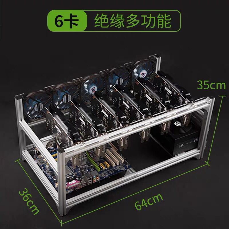 6 8 12 19 GPU Mijnwerker Mijnb - 12 Gpu Open Air Frame Case recensie en prijs