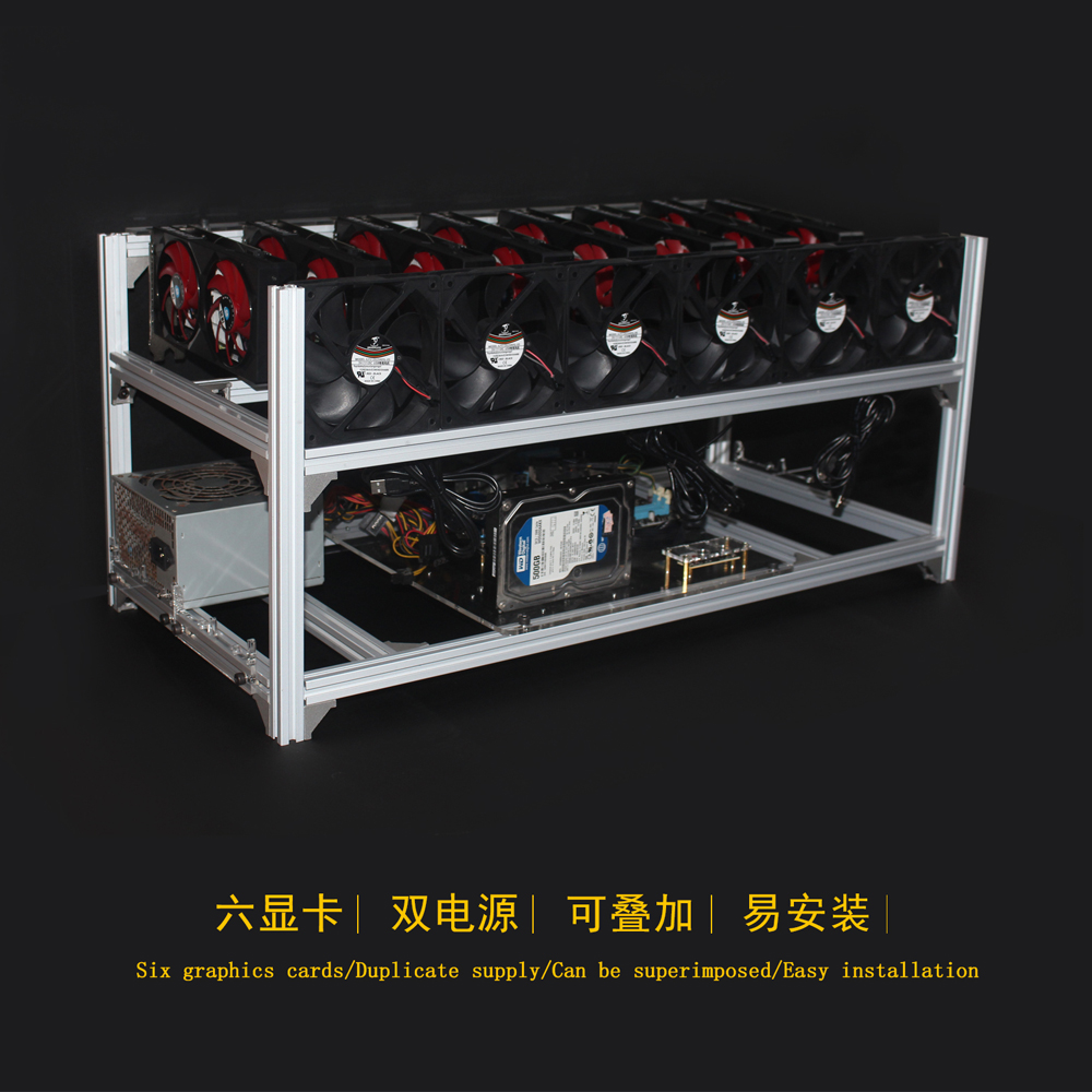 6 8 12 19 GPU Mijnwerker Mijnb - 12 Gpu Open Air Frame Case recensie en prijs