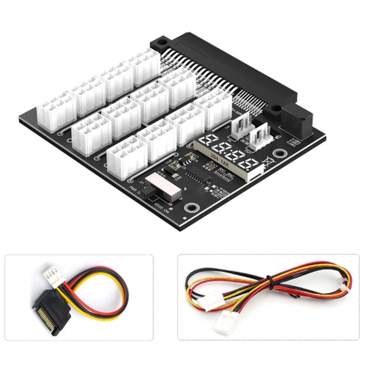 12 poorten PCIe 6-pins connect - 2400W Server Psu Breakout Board recensie en prijs