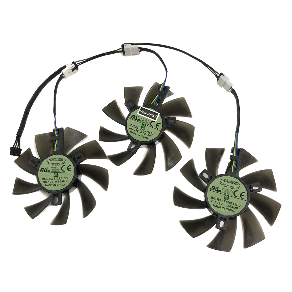 3 stks/set, DIY T129215BU,GPU  - Rx 5700 Xt 8Gb Video Card recensie en prijs
