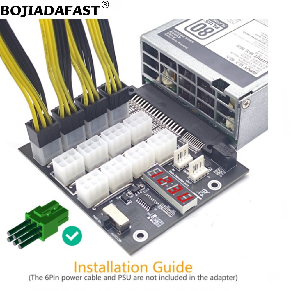 12 * PCI-E 6Pin Connector Brea - 2400W Server Psu Breakout Board recensie en prijs