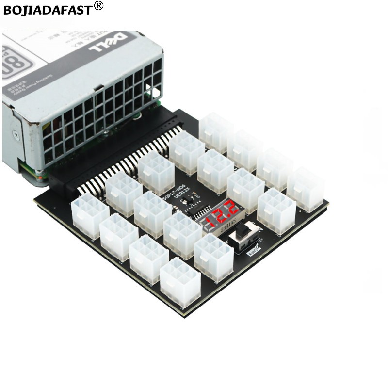 17 Poorten PCI-E 6Pin Connecto - 2400W Server Psu Breakout Board recensie en prijs