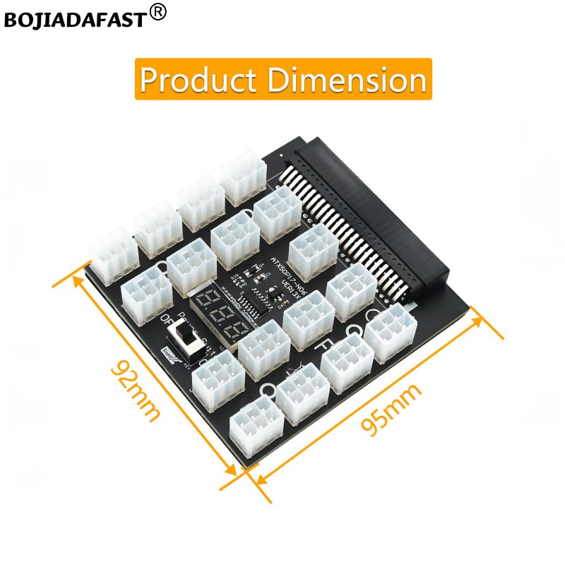 17 Poorten PCI-E 6Pin Connecto - 2400W Server Psu Breakout Board recensie en prijs